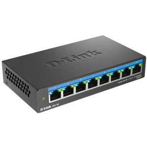 D-Link DMS-108 8-Port Multi-Gigabit Ethernet Switch (10/100Mbps/1G/2.5G), fanless, 40Gbps switching capacity